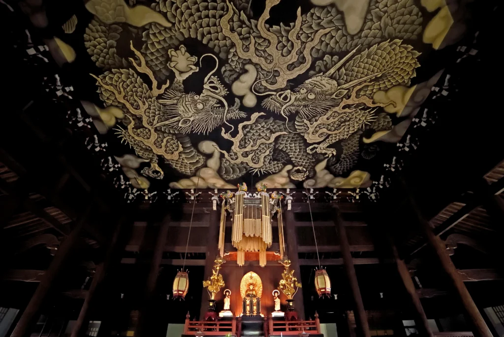 kennin-ji temple zen art ceiling painting kyoto day three itinerary living practice