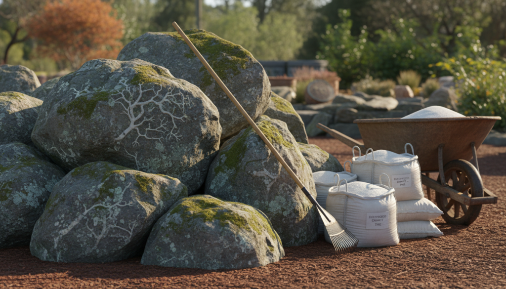 Material sourcing for zen garden