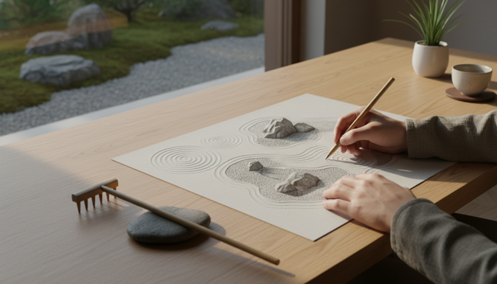Planning and Preparation of zen garden
