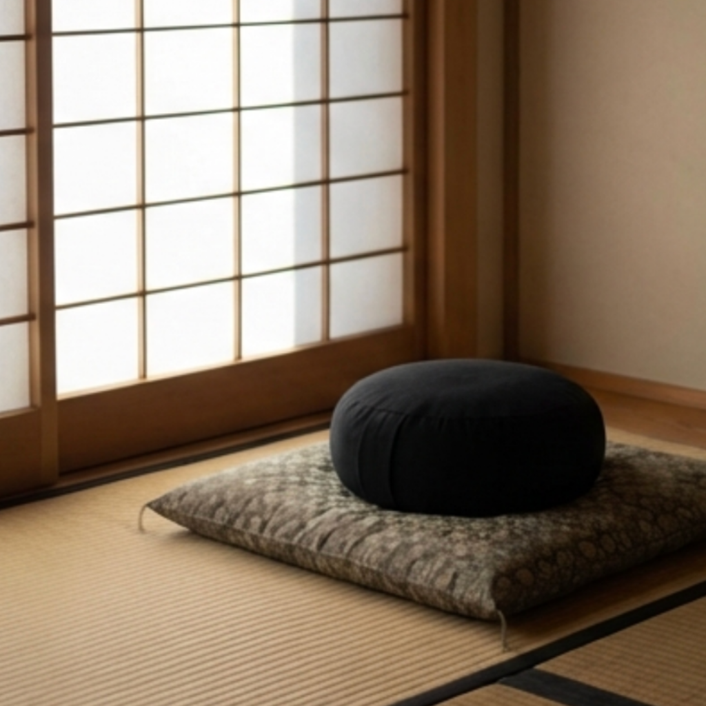 Images of zazen practiced at home